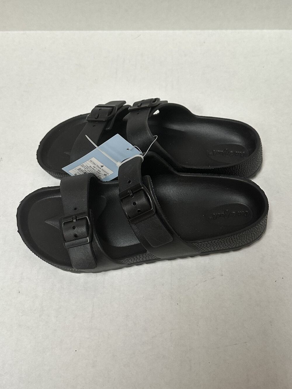 Cat & Jack Kids' Girls Shoes Noa Footbed Sandals Black Size 4